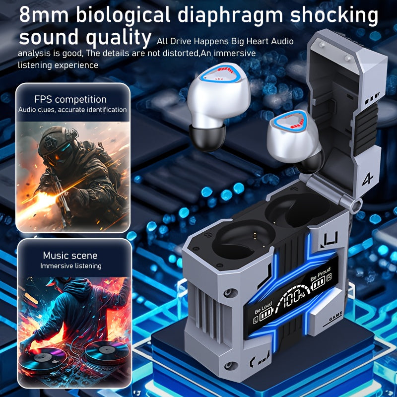 Bluetooth 5.3 ENC Wireless Earbuds IPX7 Waterproof 120H Battery