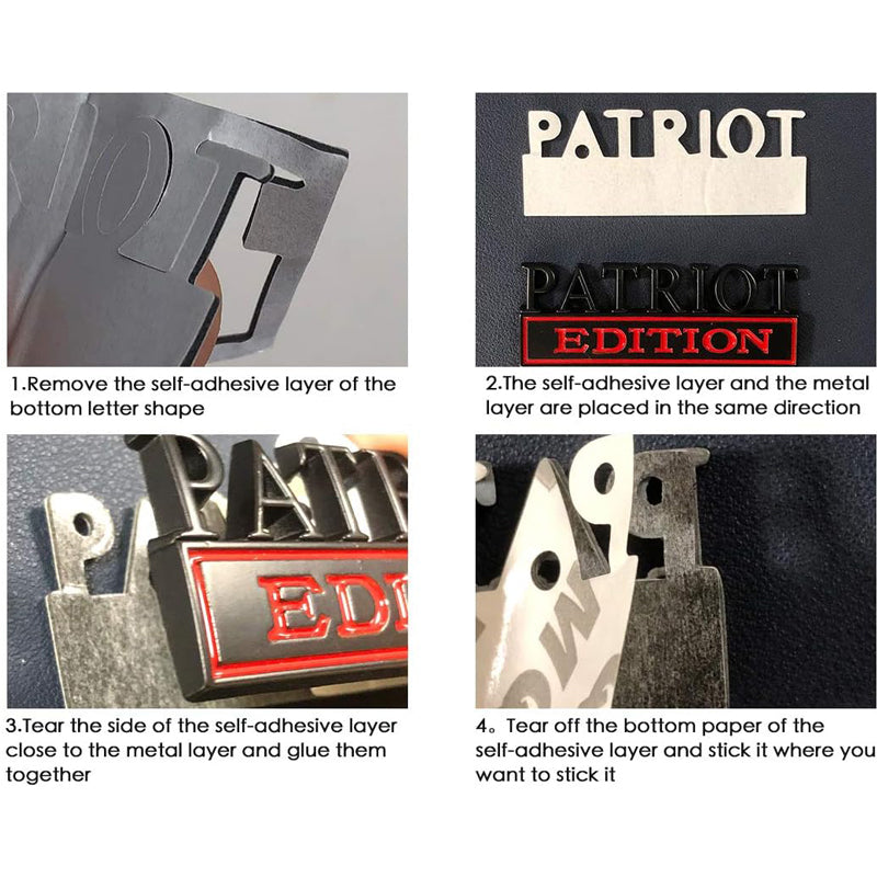 2PCS Deplorable Edition 3D Metal Car Emblem Badge Sticker