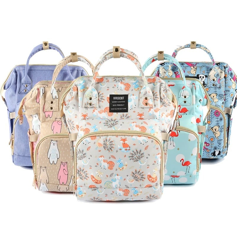 Modern Waterproof Baby Backpack for Moms with Smart Storage
