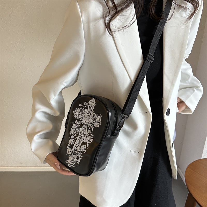 Halloween Graffiti Crossbody Phone Bag Pumpkin Ghost Bat Cartoon Mini Bag