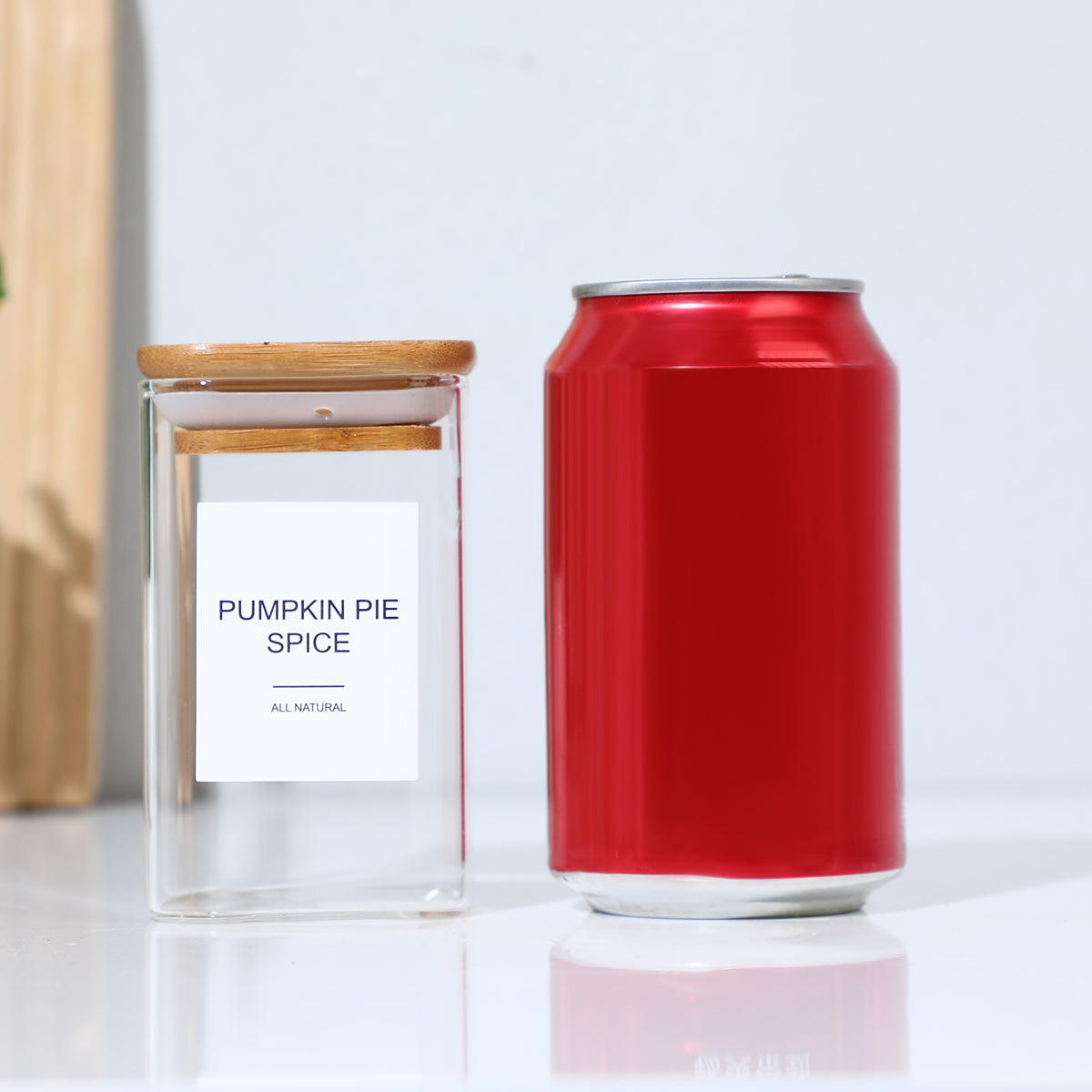 24PCS Square Glass Seasoning Jars Set 240ml