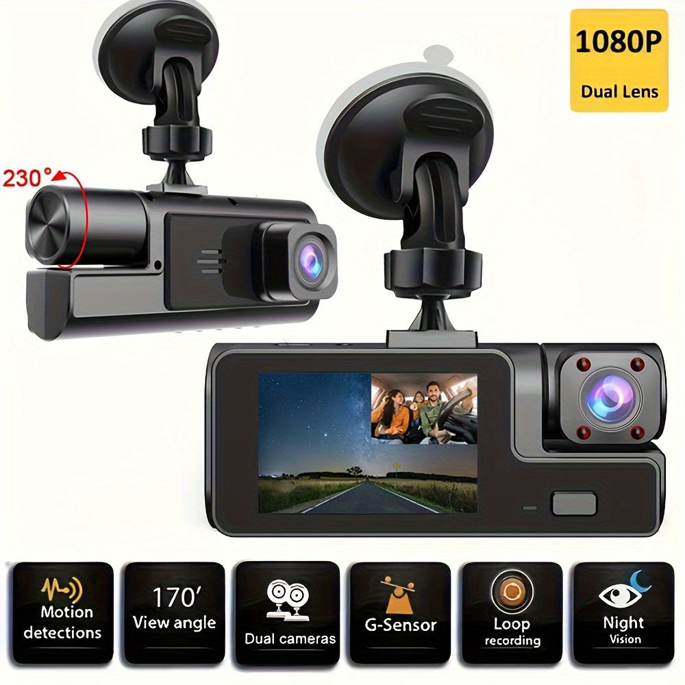 HD 1080P Driving Recorder Three Lens Dash Cam