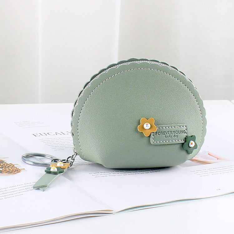 Women Small Coin Key Case Zipper Waterproof Purse Handheld Mini Wallet Bag