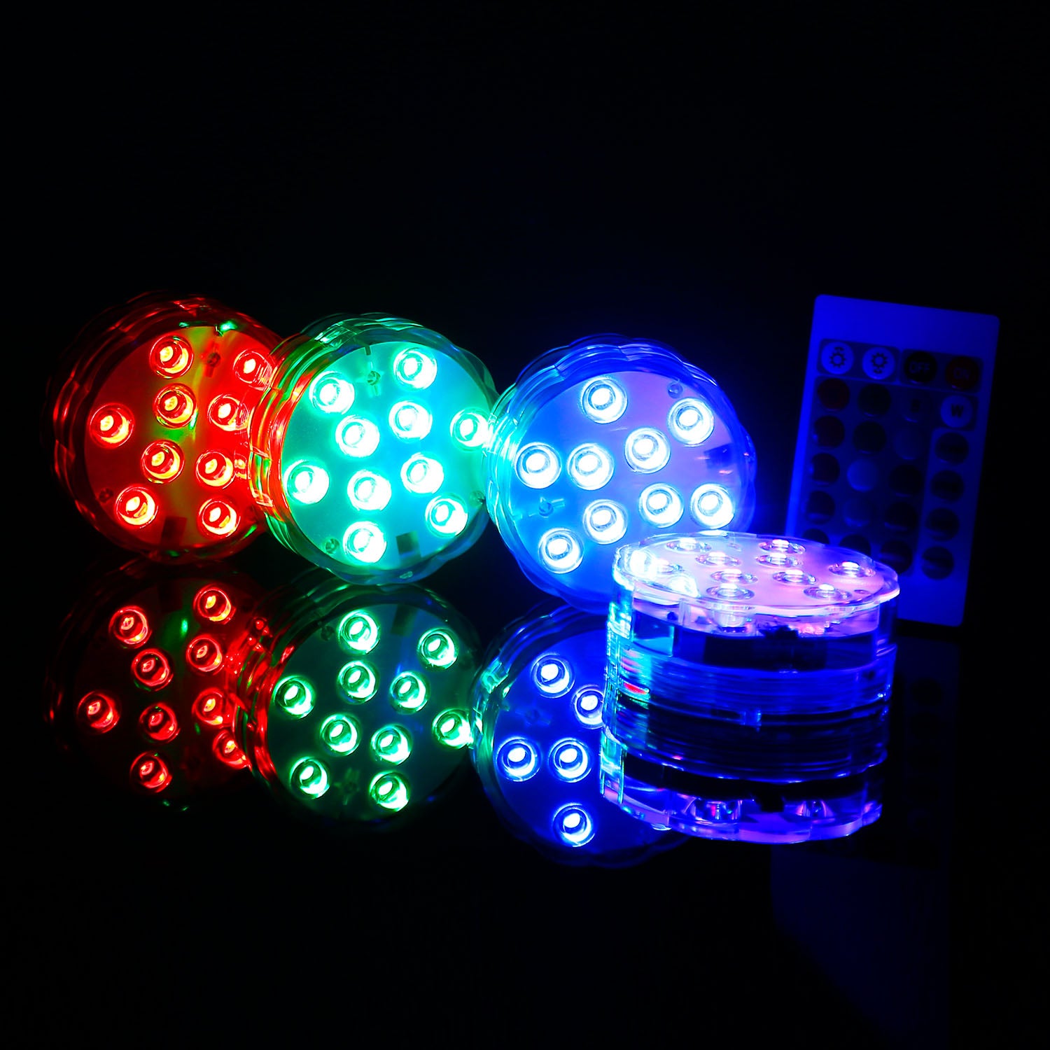 RGB Submersible Pool Lights Waterproof Remote LED Party Lights