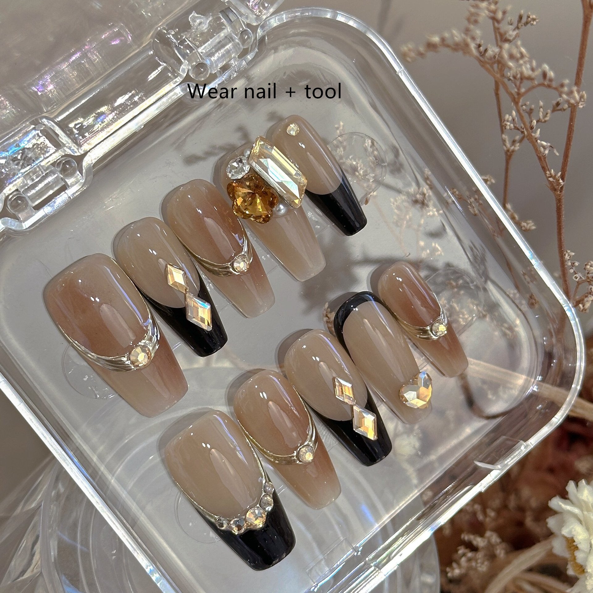 Handmade Exquisite White Armor Nail Charms