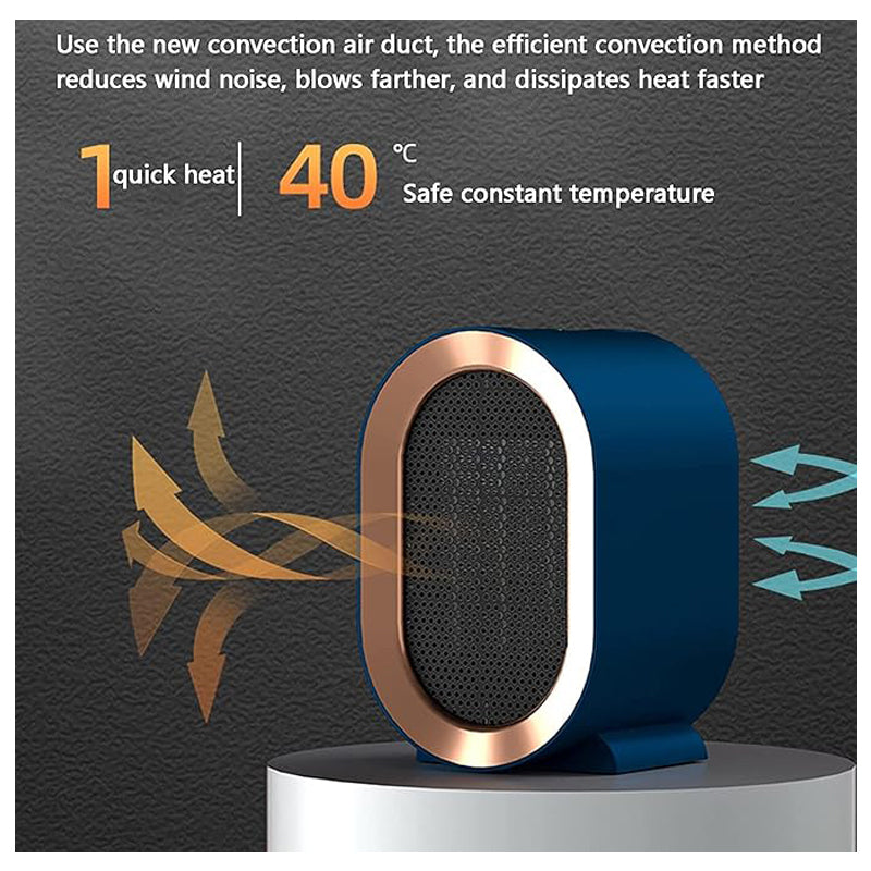Mini Ceramic Fan Heater 1200W Portable Plug In Silent Heating