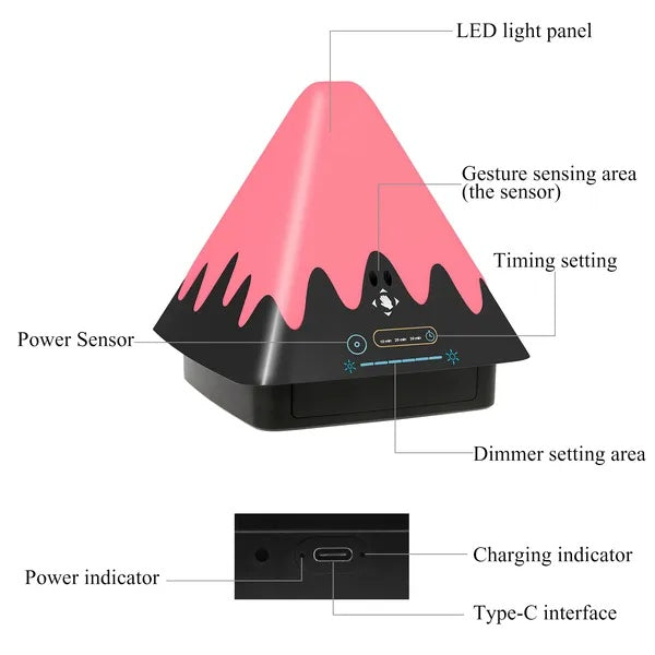 Touch Control Night Light 8 Color Dimmable LED Table Lamp