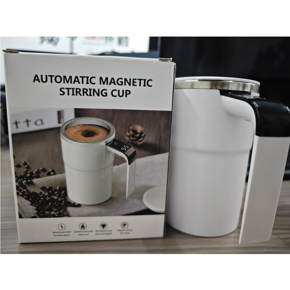 12oz Self Stirring Mug Auto Magnetic Coffee Cup LED Temperature Display