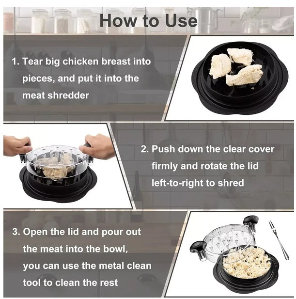 Heavy Duty Chicken Shredder Tool Meat Grinder with Non Slip Handles