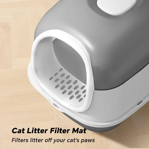Enclosed Cat Litter Box with Lid – Large Covered Odor Control Cat Toilet