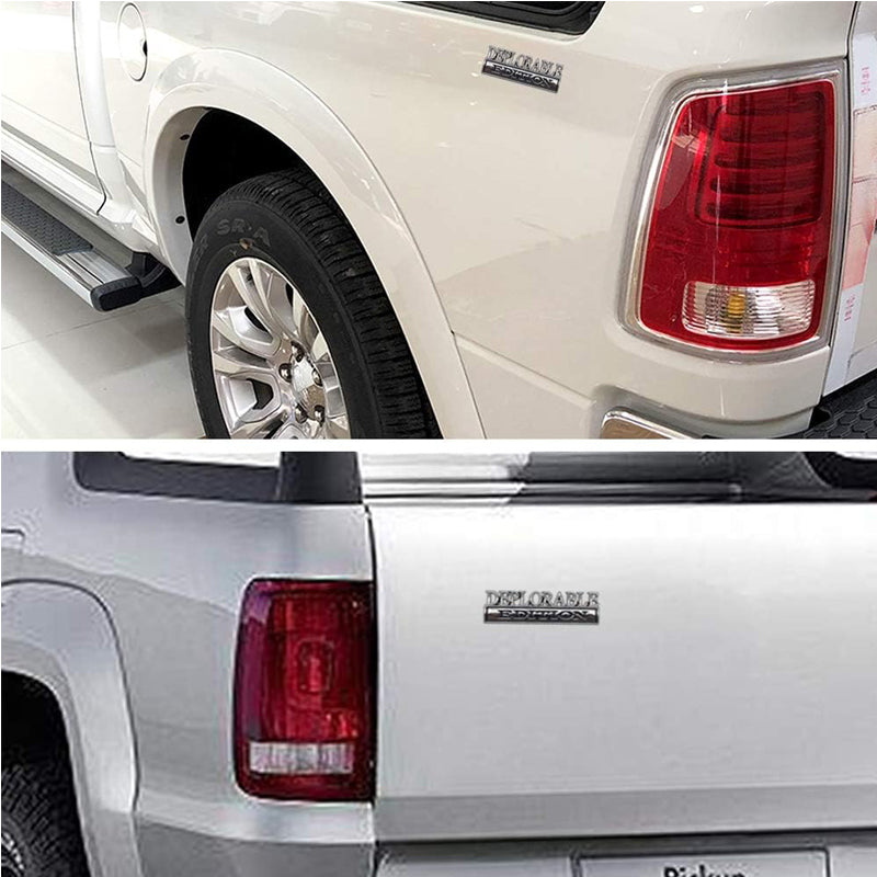 2PCS Deplorable Edition 3D Metal Car Emblem Badge Sticker