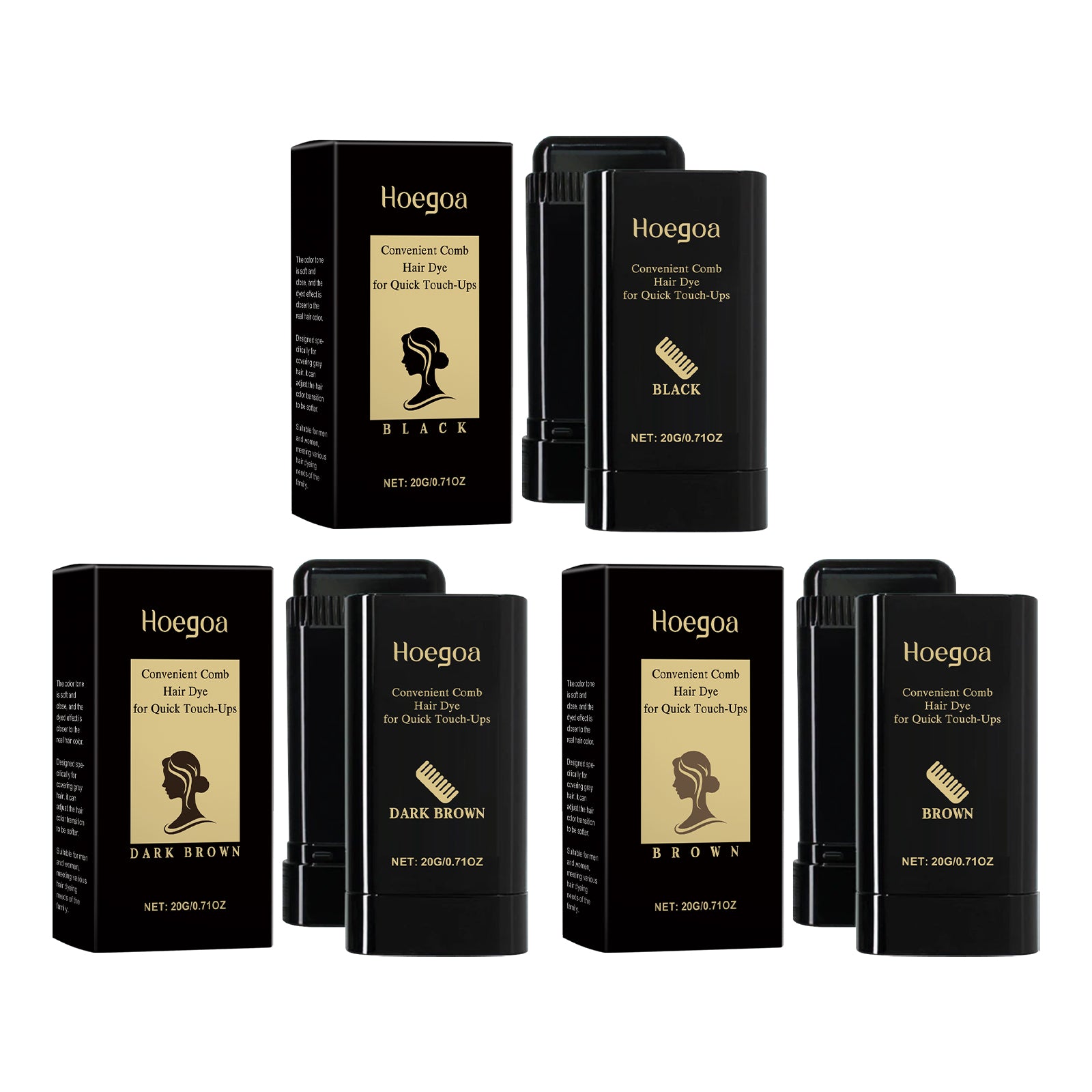 Long-Lasting Hair Color Stick for Gray Coverage & Smooth Finish