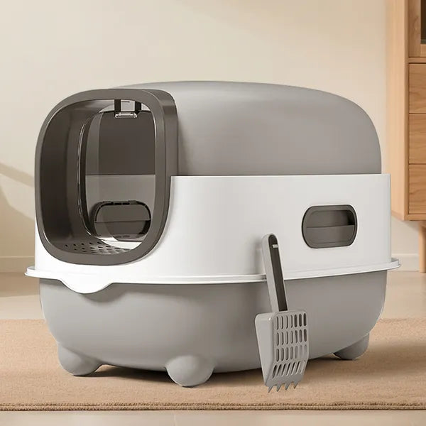 High-Capacity Enclosed Cat Litter Box – Odor Control Scratch-Resistant Cat Toilet