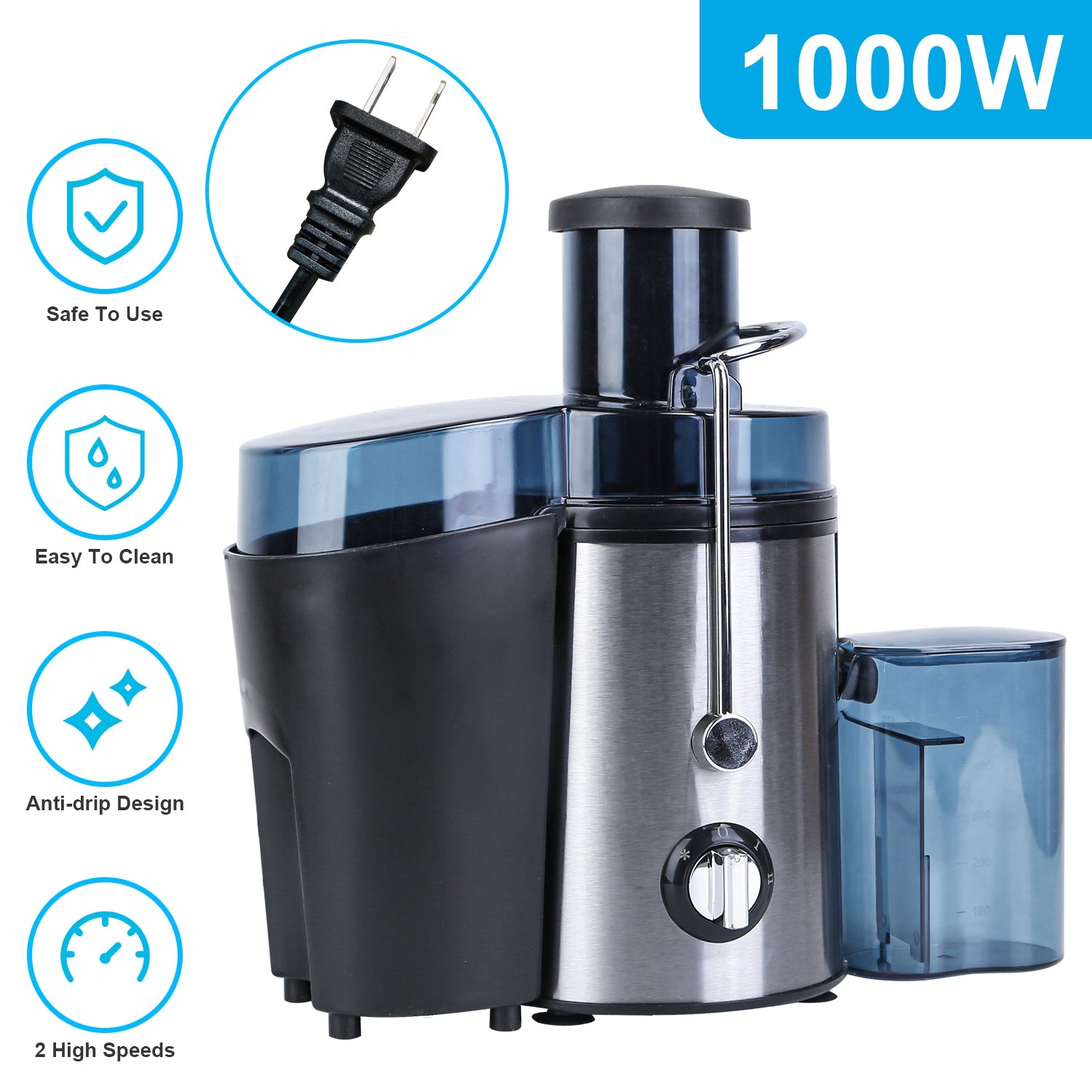 Centrifugal Juicer Juice Extractor with 2 Speeds