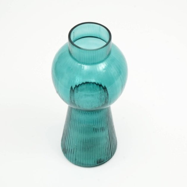 Modern Funnel Flare Glass Vase Large Tall Decorative Flower Vase