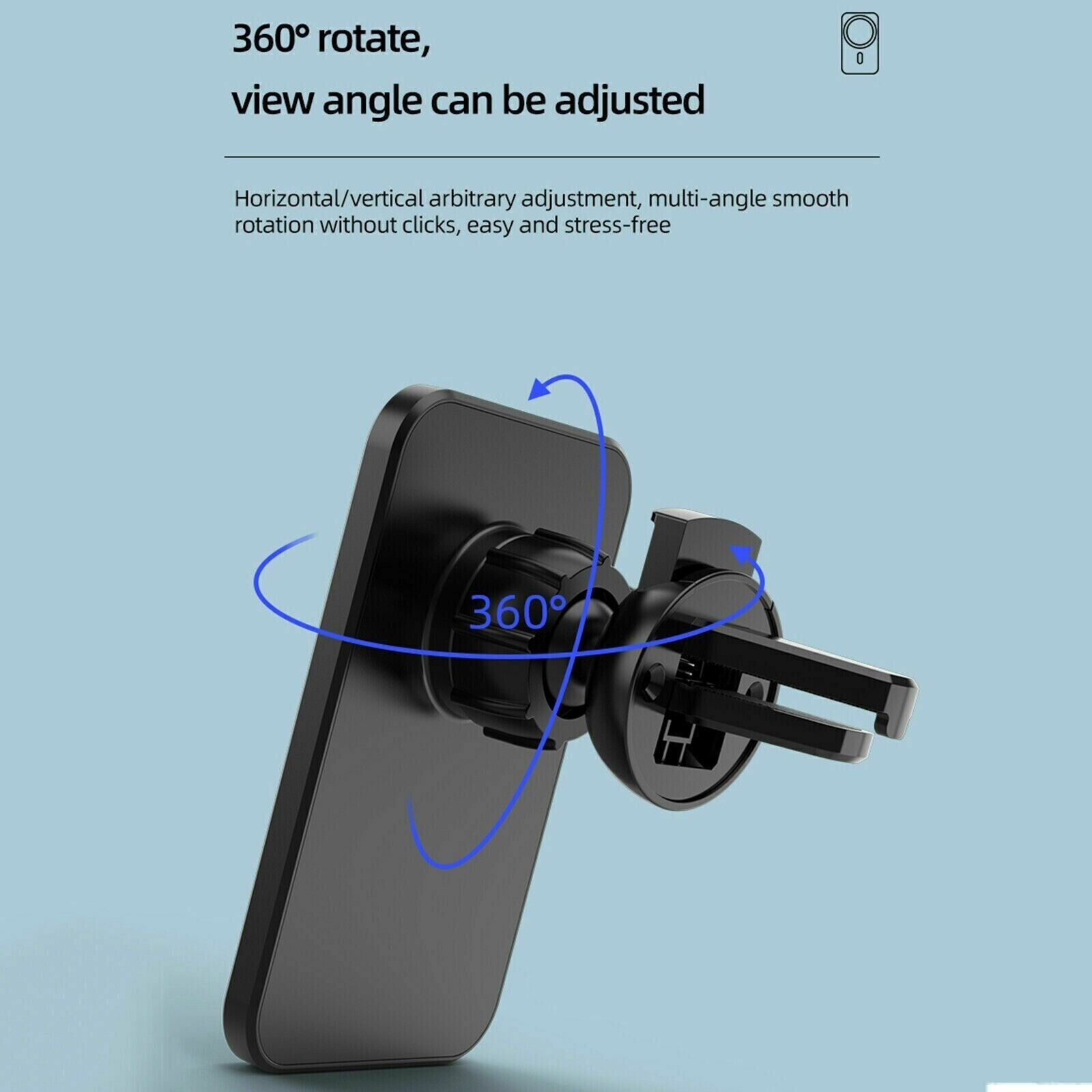 Magnetic Wireless Car Charger Mount Fast Charging MagSafe Holder