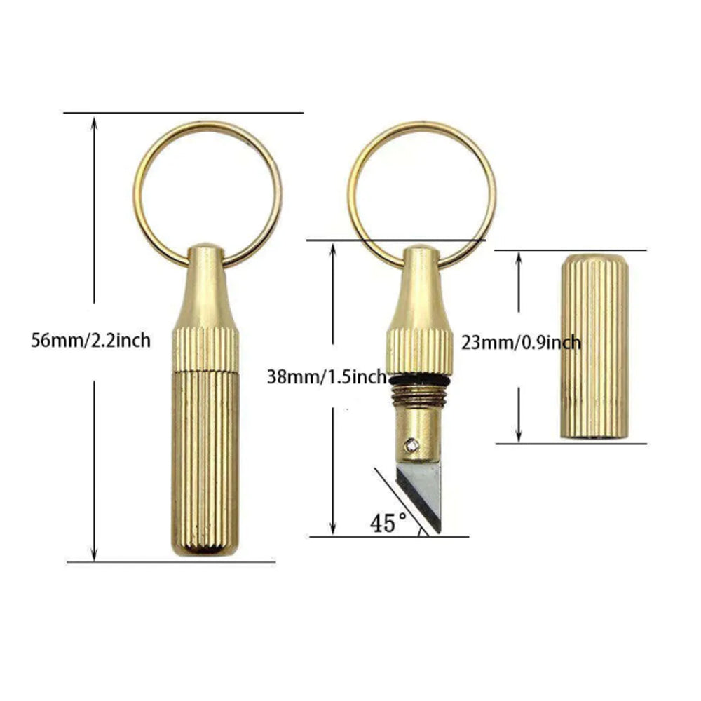 2PCS Stainless Steel Mini Pocket Knife Capsule Keychain Tool Set