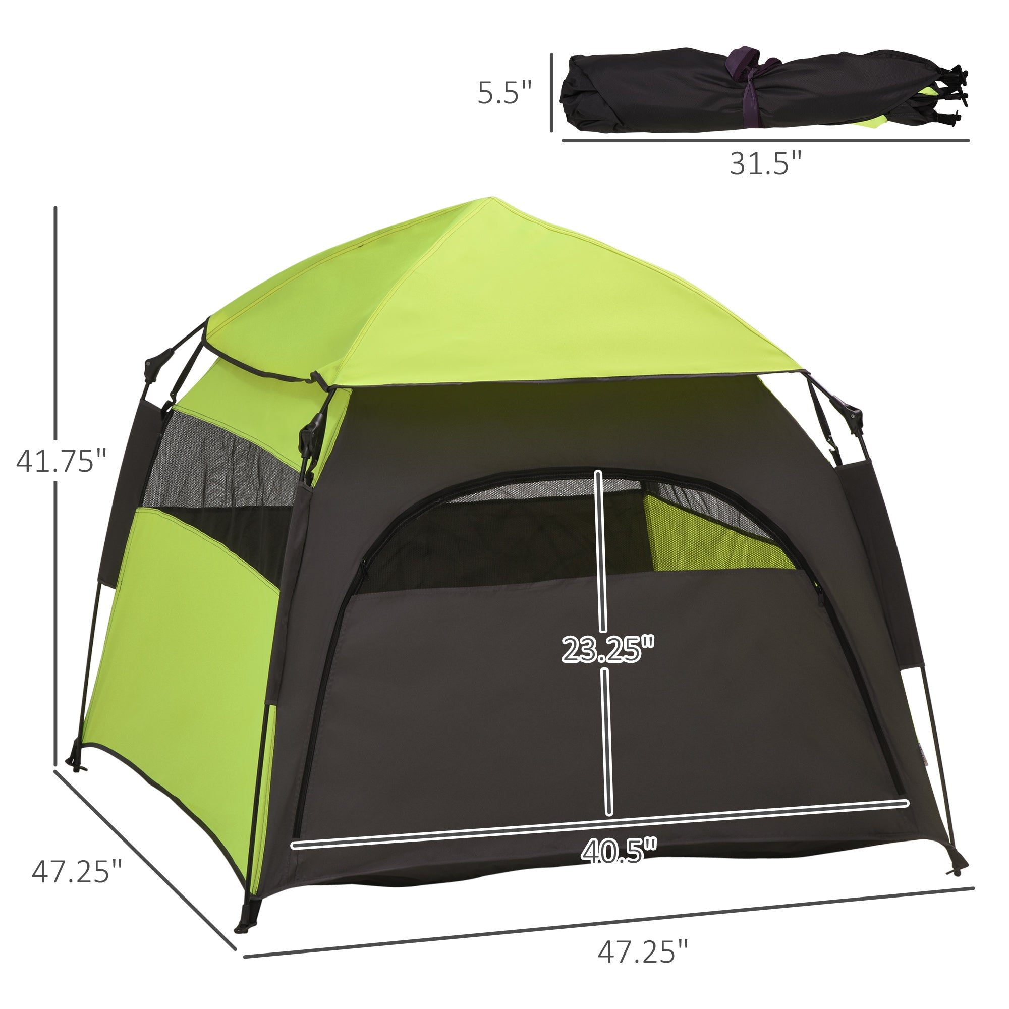 Pop-Up Dog Tent for Large & Extra Large Dogs – Portable Pet Camping Shelter with Carry Bag