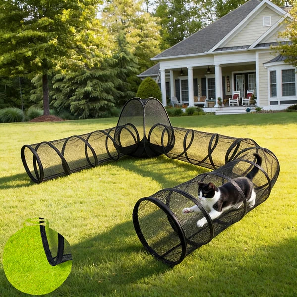 Premium Outdoor Cat Enclosure Portable Playpen with Tunnel