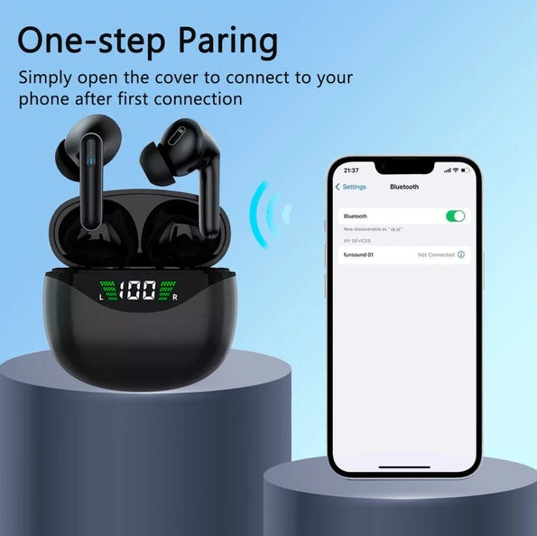Bluetooth 5.3 Noise Cancelling TWS Earbuds Waterproof Headset