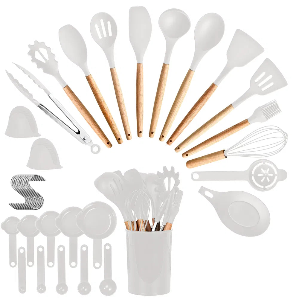 35Pcs Kitchen Utensils Set Complete Cooking Tools with Holder