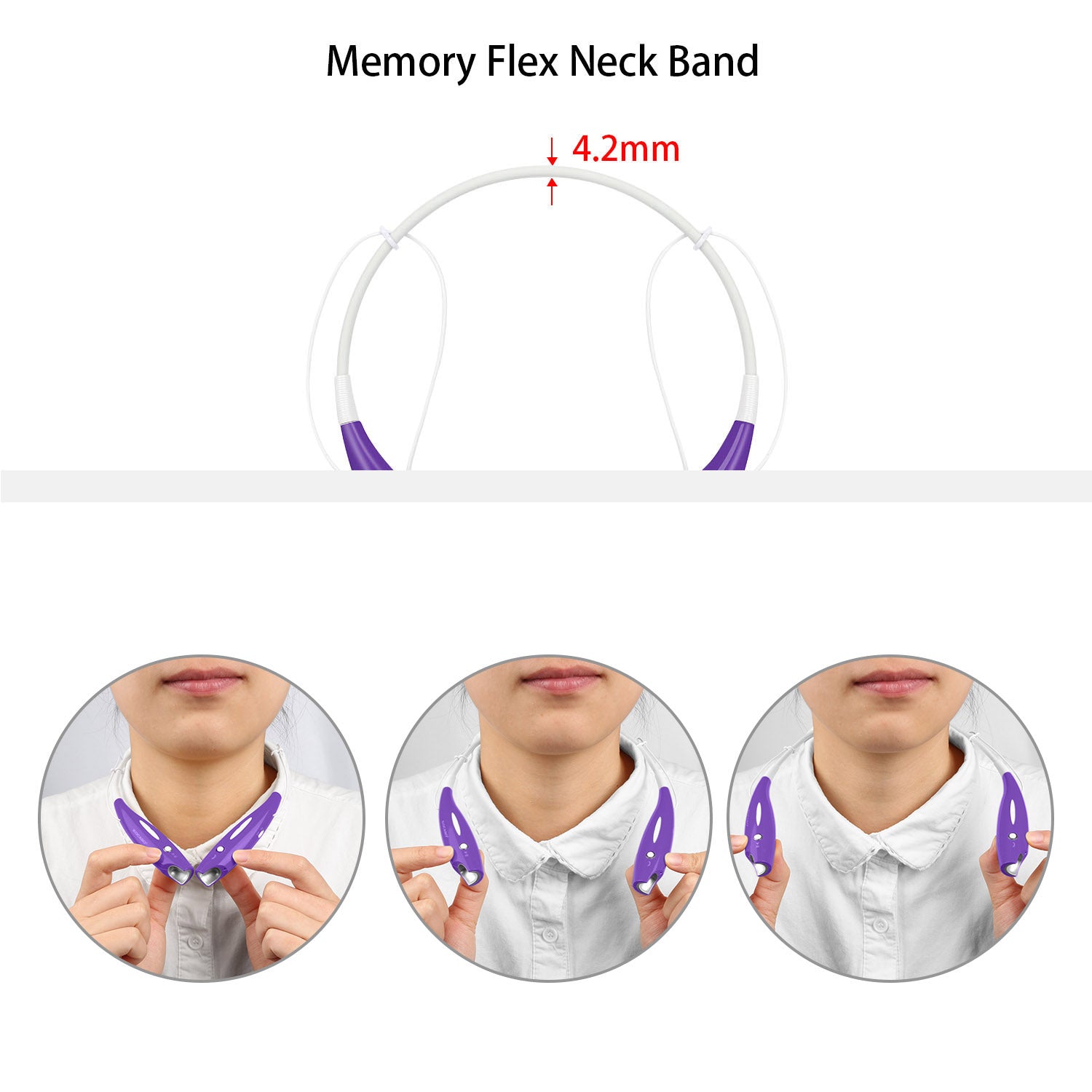 Wireless Neckband Headphones Sport Magnetic Earbuds