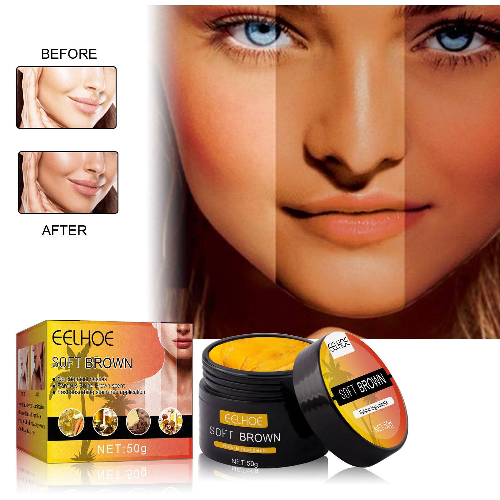 Moisturizing Self Tanning Cream for Natural Sun-Kissed Skin