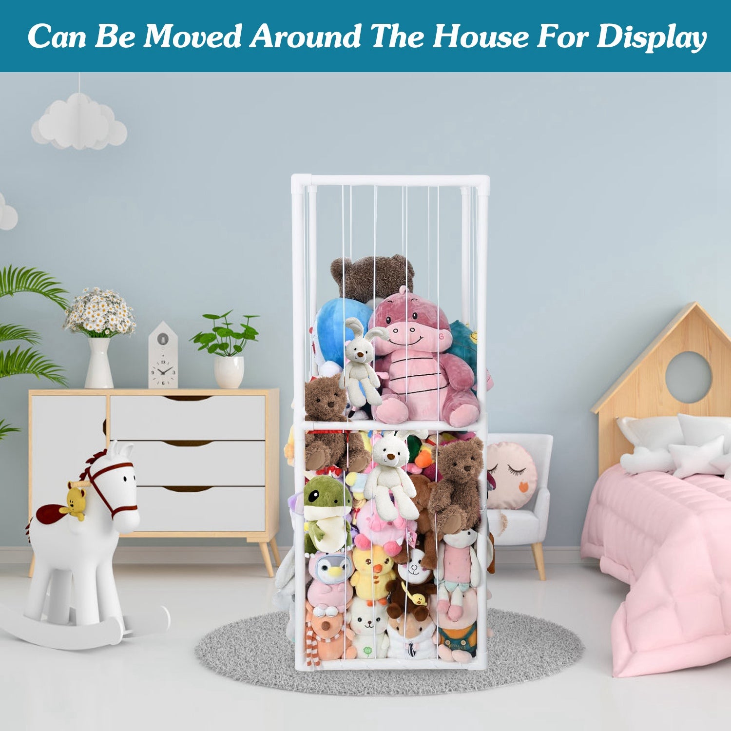 Stuffed Animal Storage Organizer Plush Toy Holder Stand