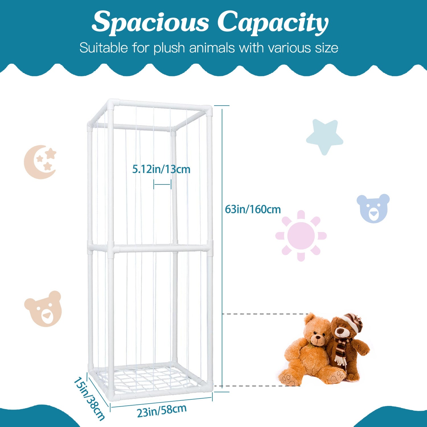 Stuffed Animal Storage Organizer Plush Toy Holder Stand