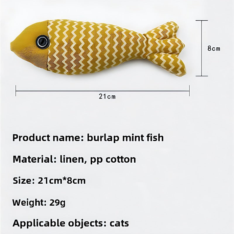 Premium Cat Mint Fish Toy for Interactive Play and Dental Care