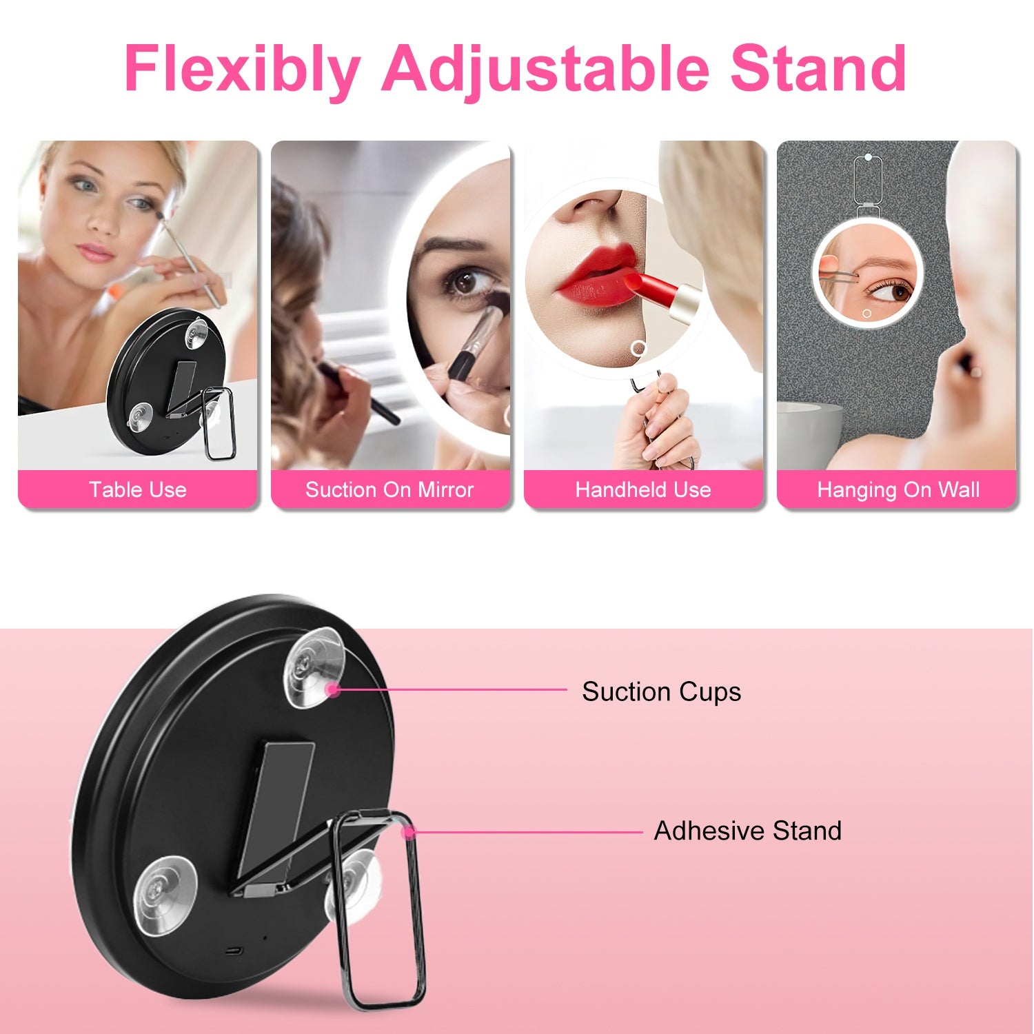 Premium 30X LED Magnifying Mirror with Lights & Travel Kit