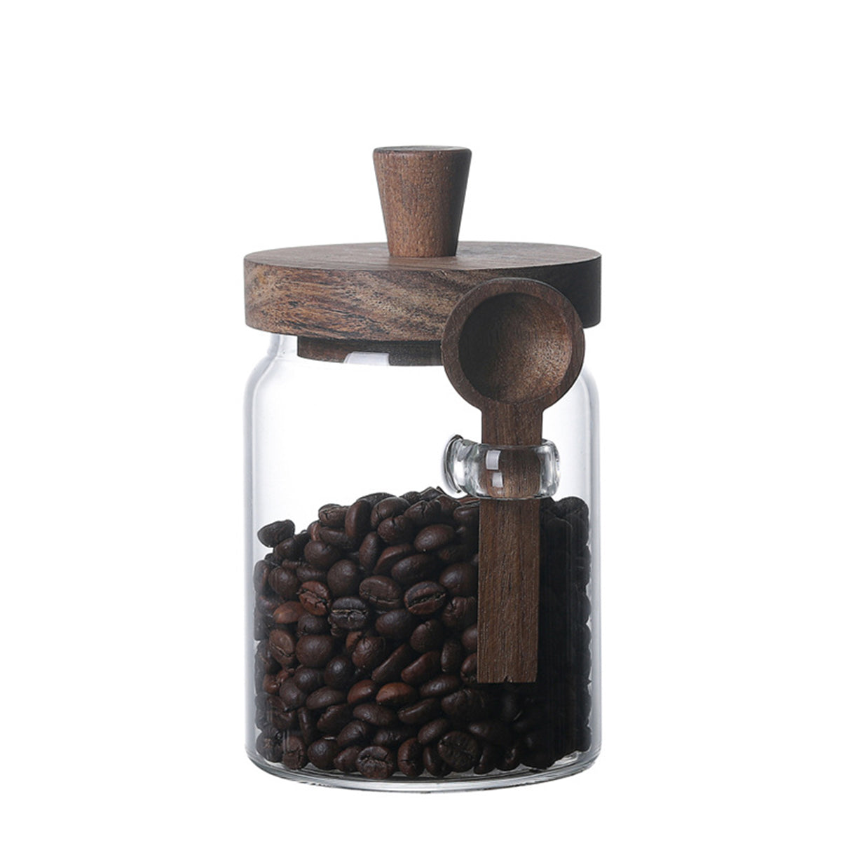 3Pcs Glass Storage Jars with Spoons for Coffee Tea & Candy