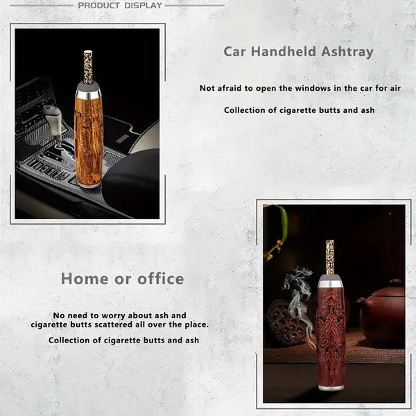 Premium Portable Car Ashtray Odor-Free Anti-Smoke Design