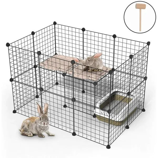 Premium Portable Pet Playpen Metal Wire Fence for Small Animals
