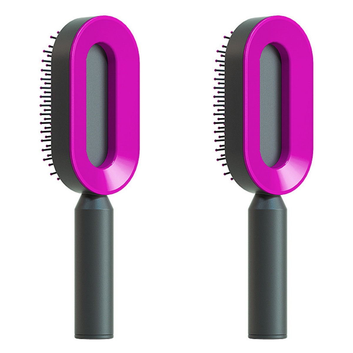 Self Cleaning Hair Brush with Scalp Massage & Detangling