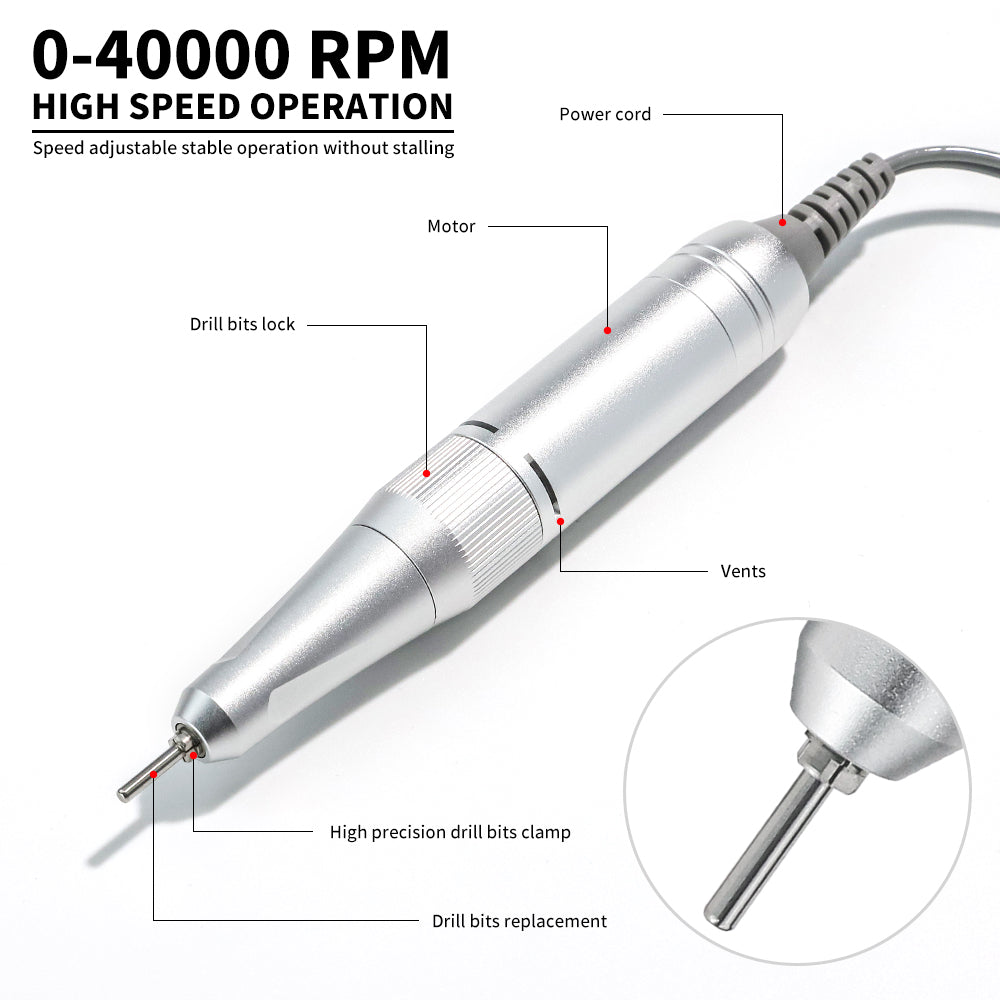 40000RPM Professional Cordless Electric Nail Drill Machine Rechargeable