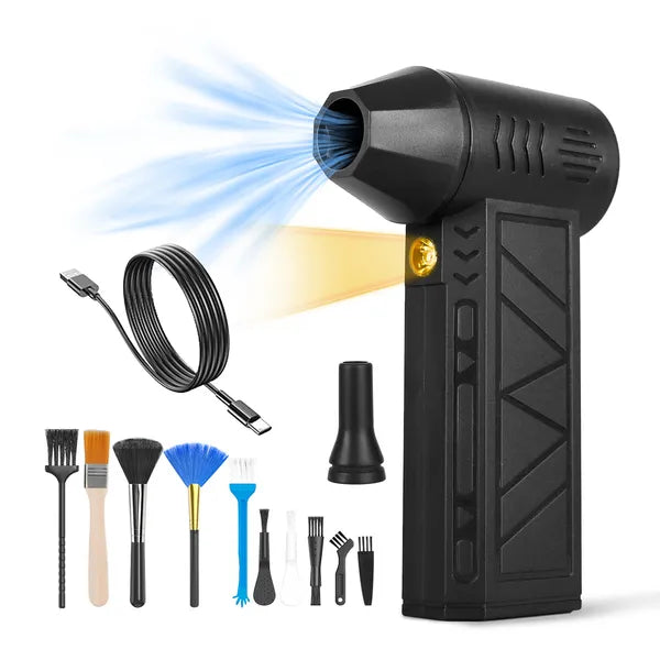 150000RPM Cordless Compressed Air Duster LED Keyboard Cleaner Tool