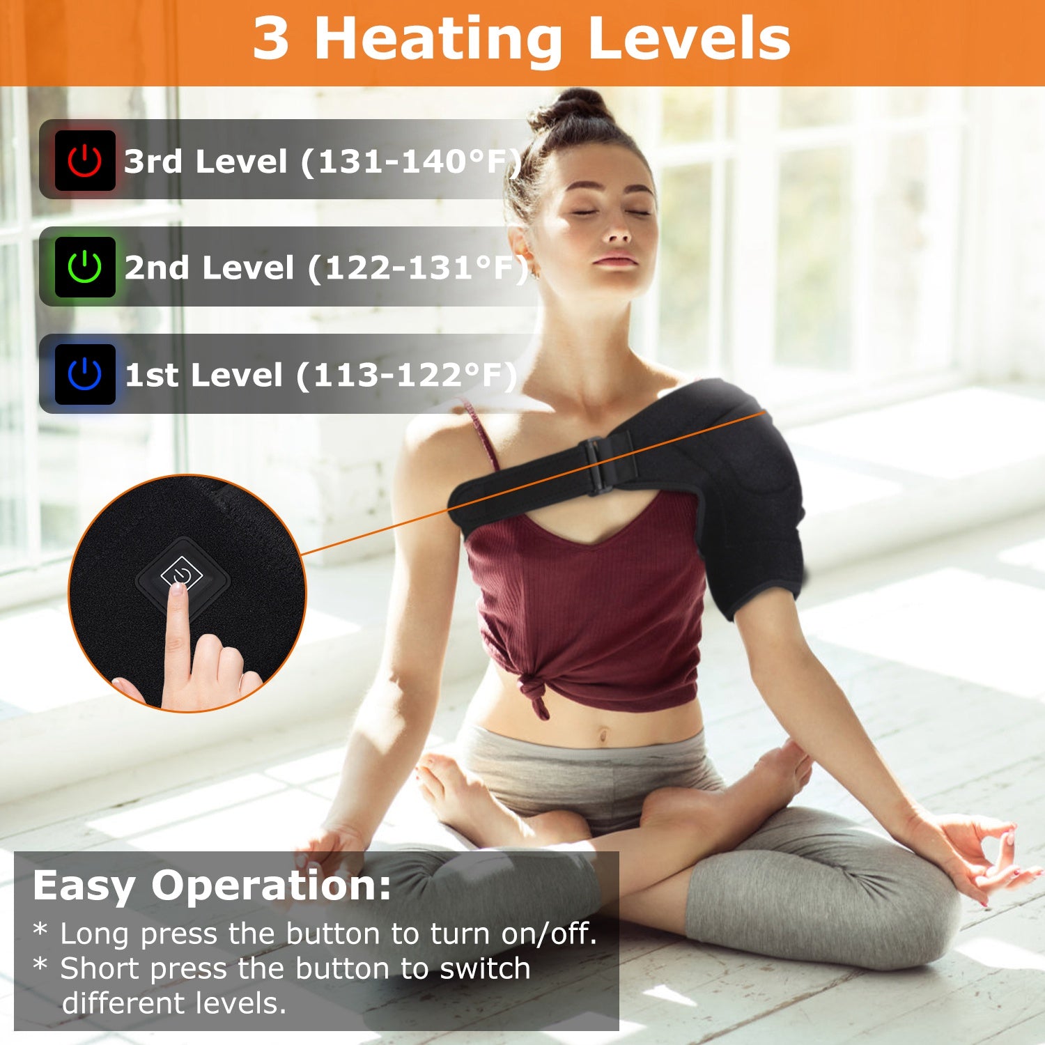 Ultimate Heated Shoulder Brace for Pain Relief & Muscle Recovery