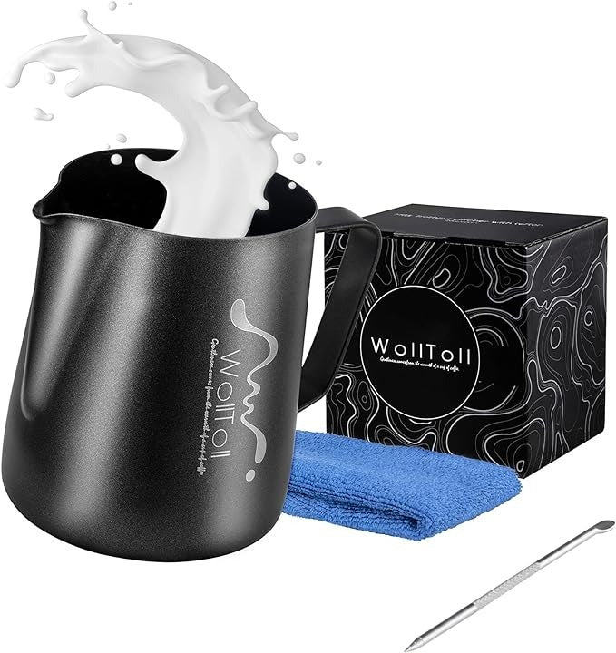 Premium Stainless Steel Milk Frothing Jar Nonstick Creamer