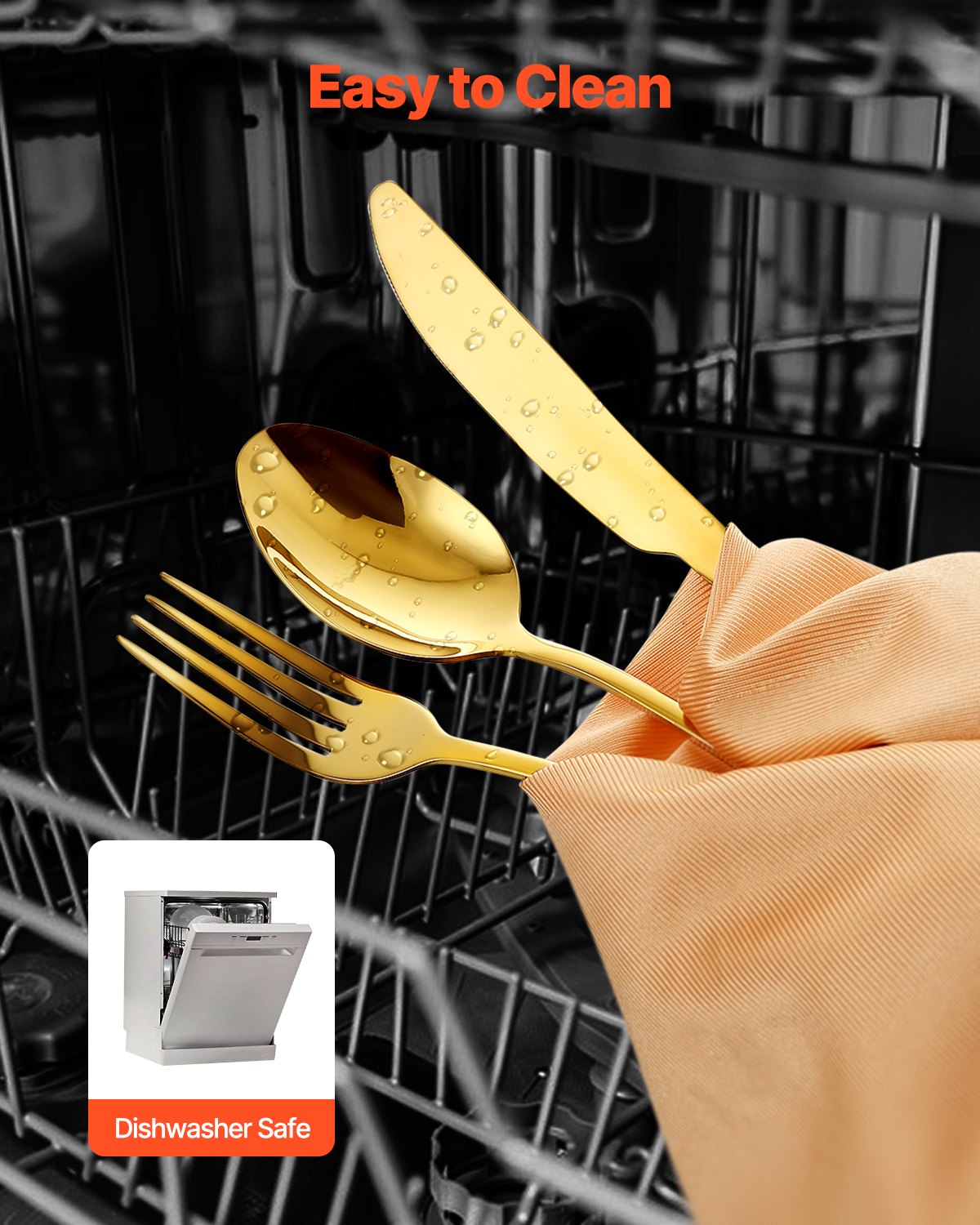 100-Piece Stainless Steel Silverware Set Flatware for 20 People