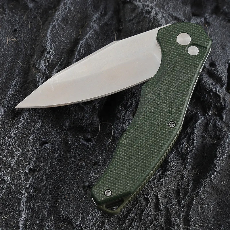 Premium Folding Pocket Knife with G10 Handle and Stainless Steel Blade