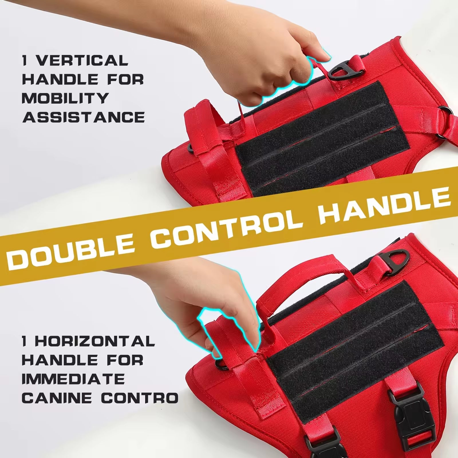 Heavy Duty Tactical Dog Harness Heat Resistant No Pull Vest