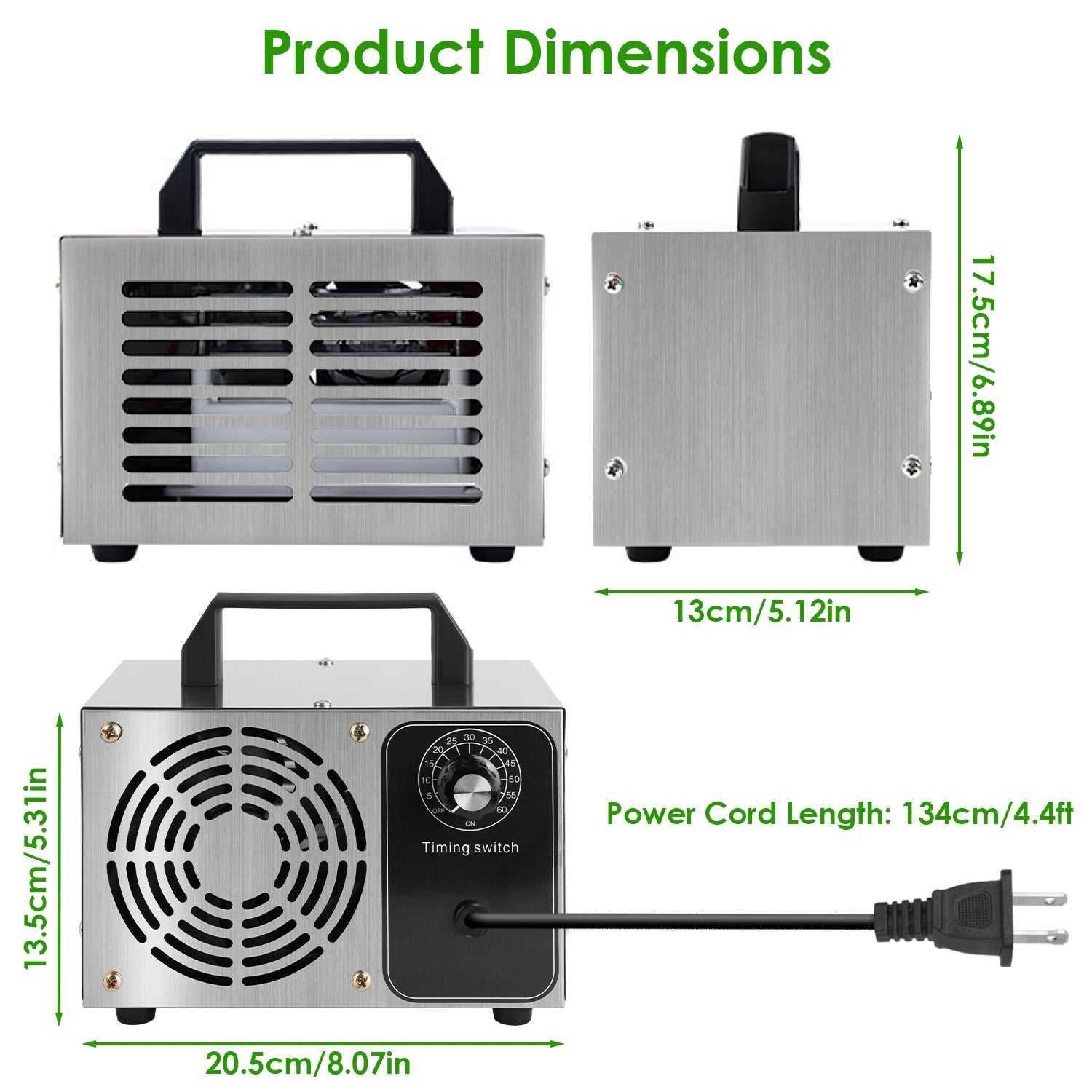 Powerful Ozone Generator Air Purifier Odor Eliminator Ionizer