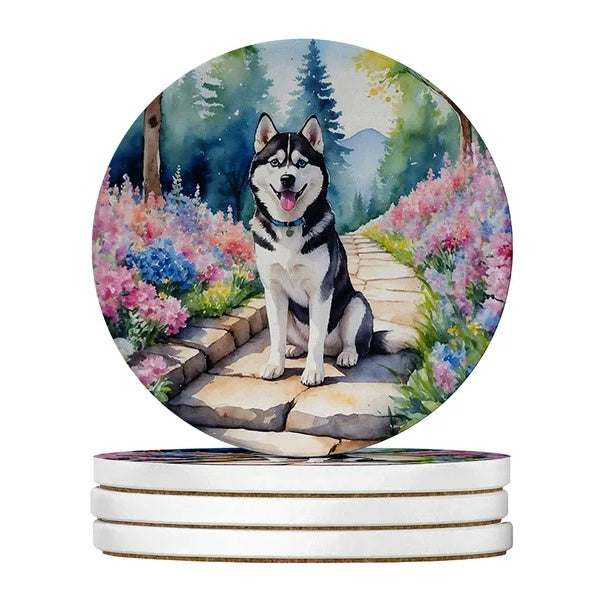 Silky Terrier Sandstone Coasters Set Decorative Drink Coasters