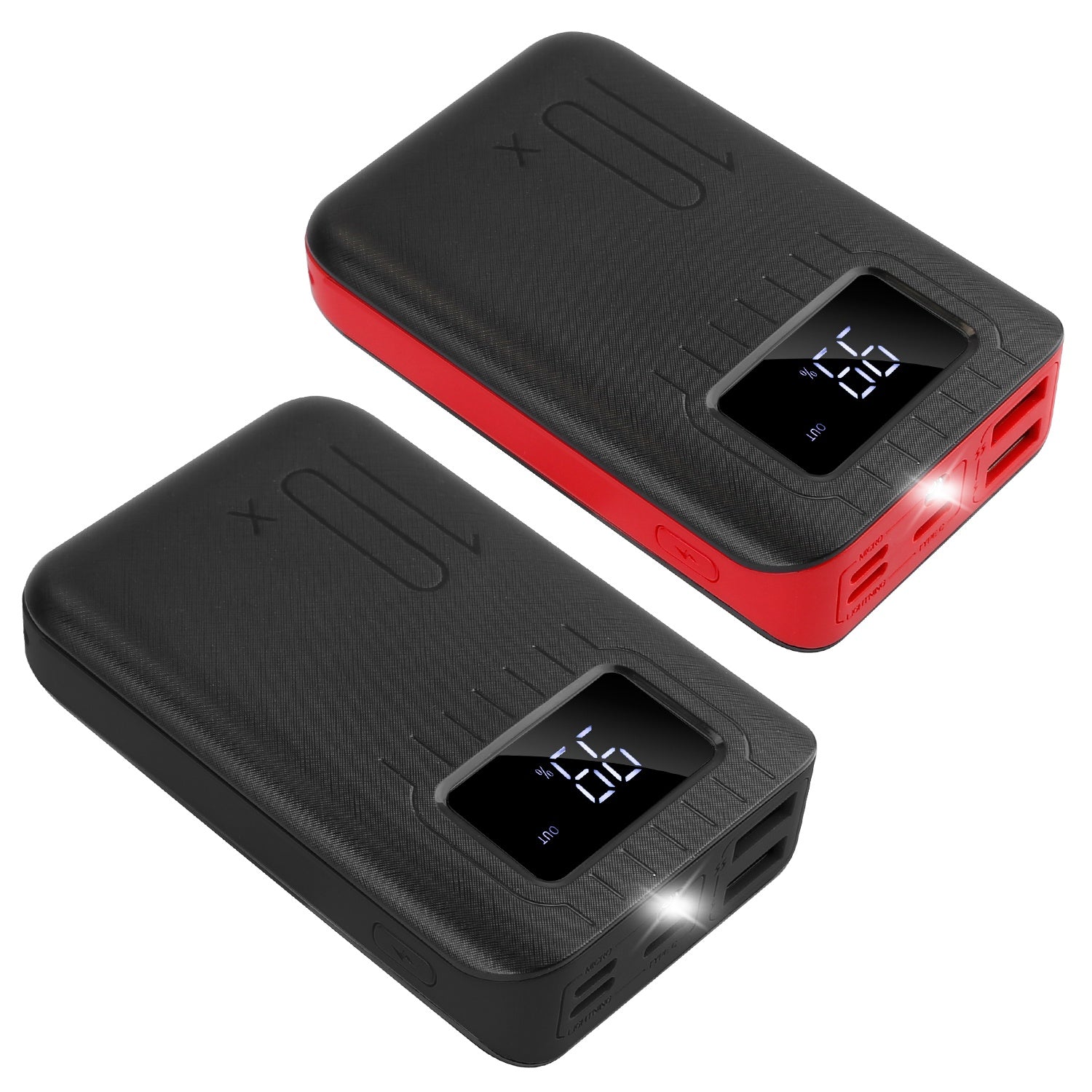 10000mAh Portable Power Bank Dual USB LCD Charger