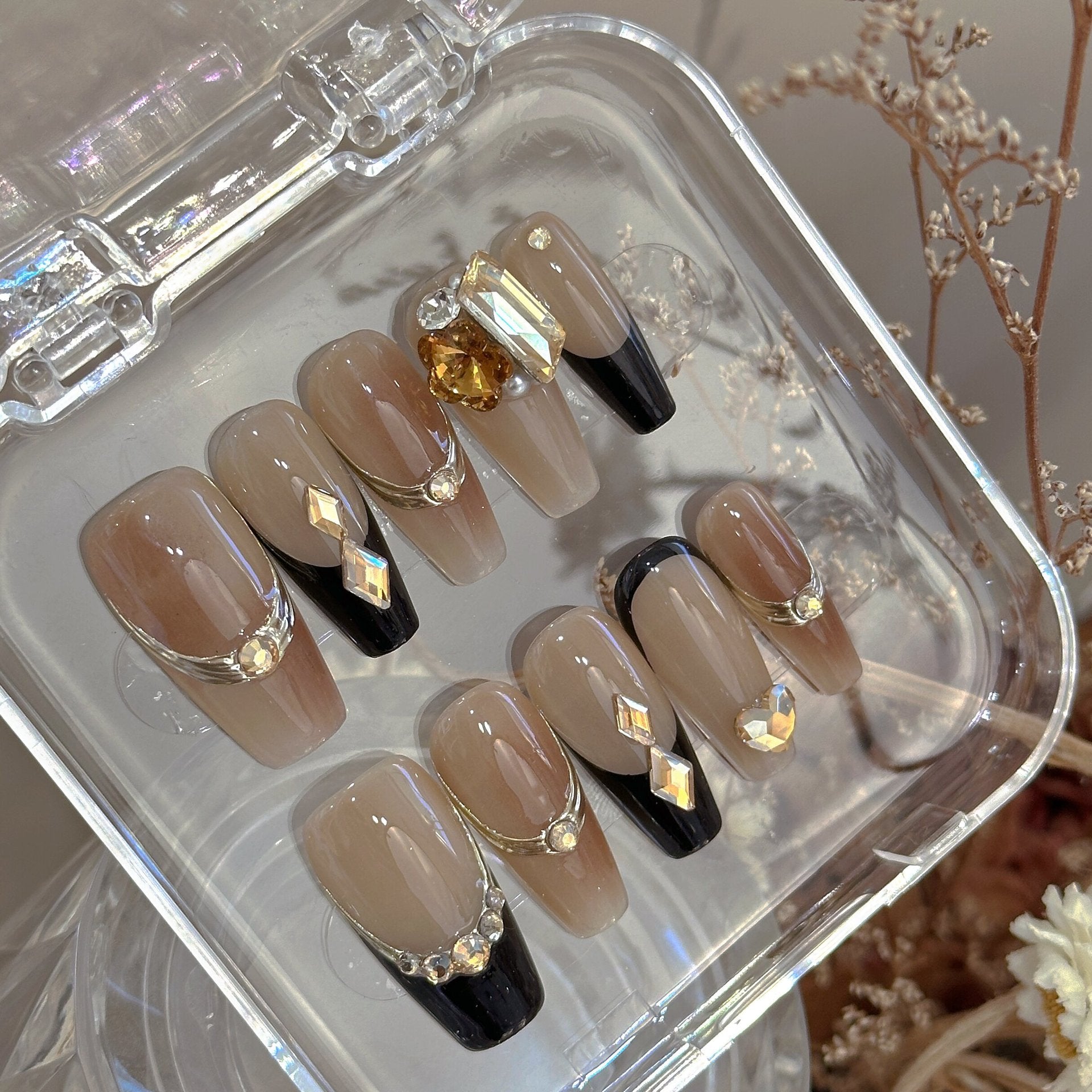 Handmade Exquisite White Armor Nail Charms