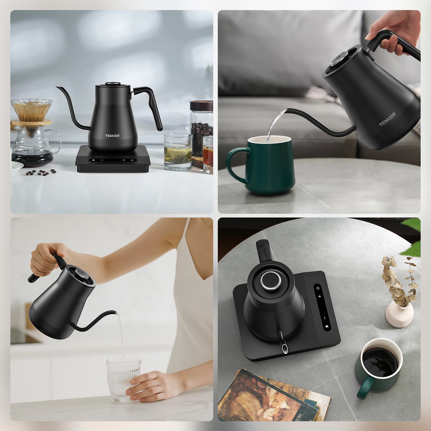 Gooseneck Electric Kettle with Temperature Control & Keep Warm Function