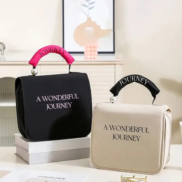 Luxury Pearl Portable Cosmetic Bag for Travel & Organization