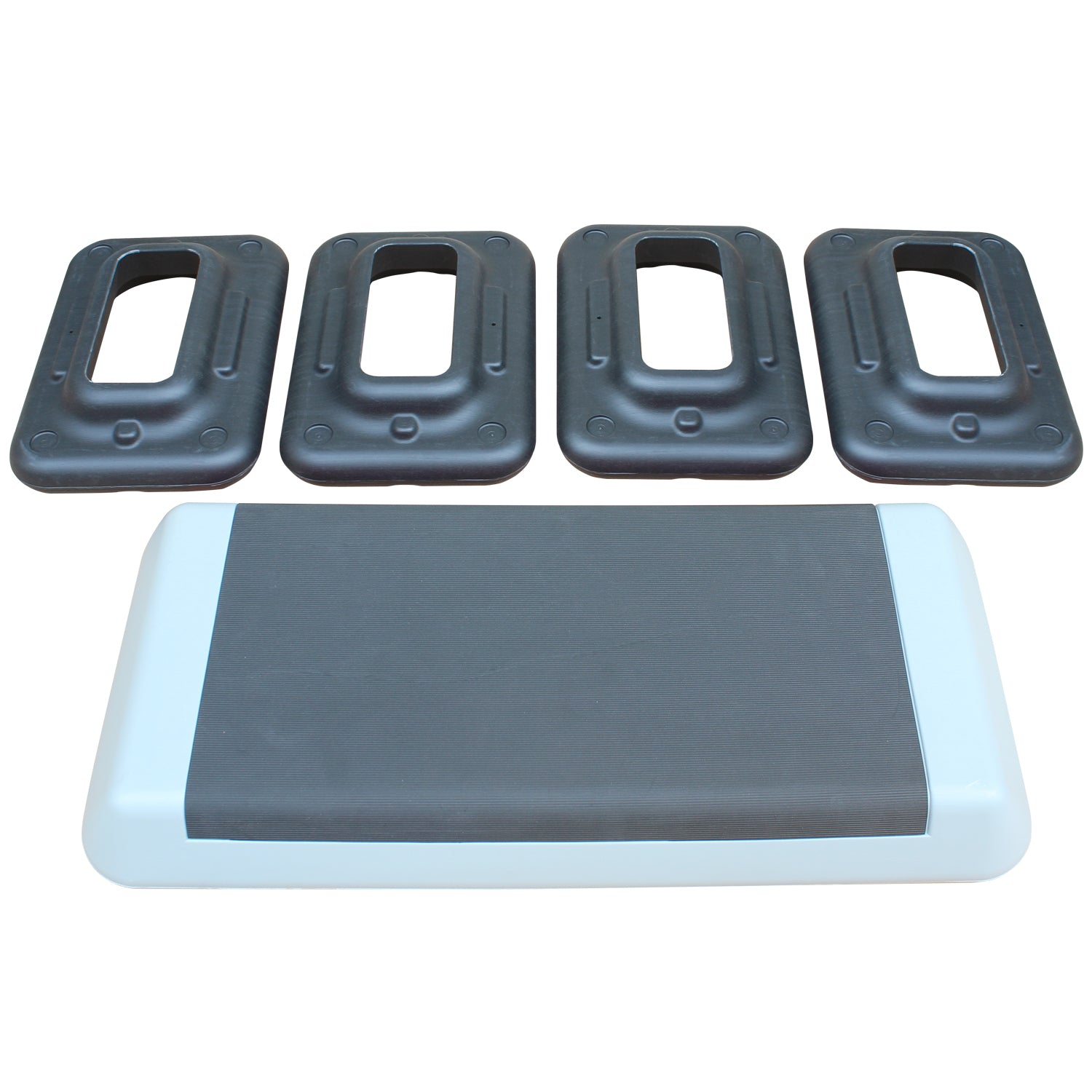 Adjustable Aerobic Stepper Platform with Risers Fitness Trainer