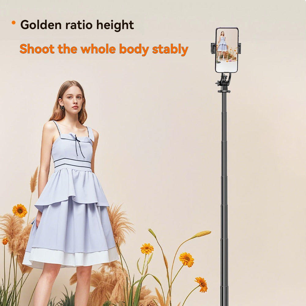 Selfie Stick Tripod with Fill Light Remote Extendable Phone Stand